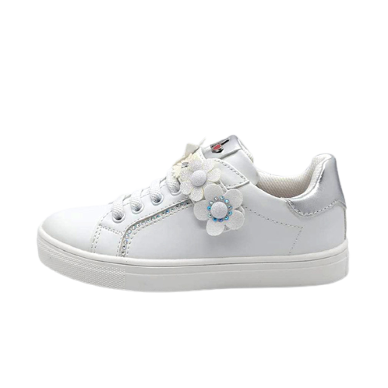 Sneaker Bambina ASSO in ecopelle - AG-14604 WHITE