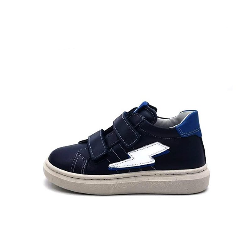 Sneaker Bimbo NERO GIARDINI BABY in pelle - I224800M/200 BLU