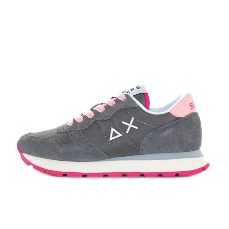 Sneaker Donna SUN68 in pelle e tessuto scamosciato - ALLY SOLID NYLON Z32201 GRIGIO MEDIO