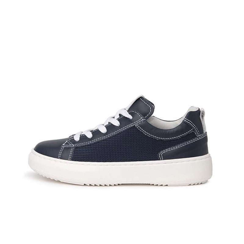 Sneaker Bambino NERO GIARDINI TEENS in pelle e tela - E234210M207 BLU