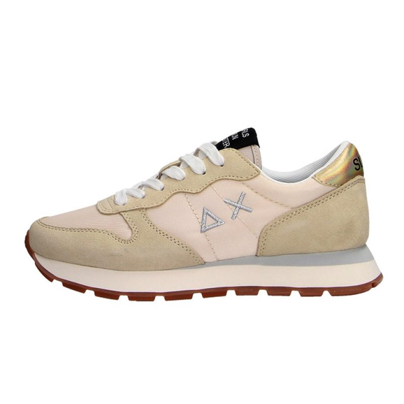 Sneaker Donna SUN68 in tessuto e camoscio - ALLY GOLD GIRL Z43202 BIANCO PANNA
