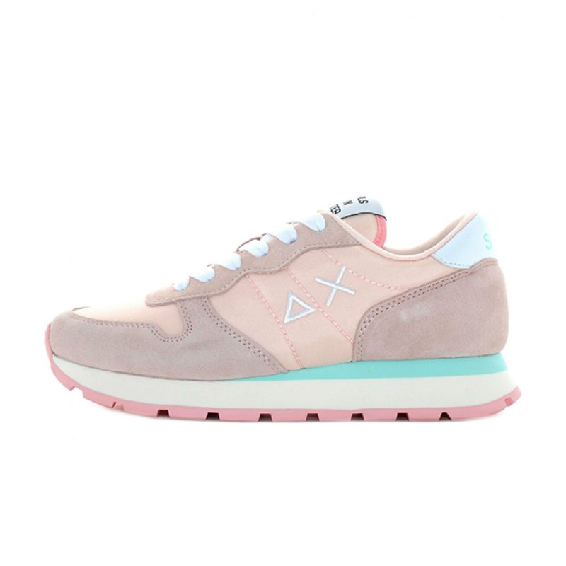 Sneaker Donna SUN68 in pelle e tessuto scamosciato - ALLY SOLID NYLON Z32201 PORCELLANA