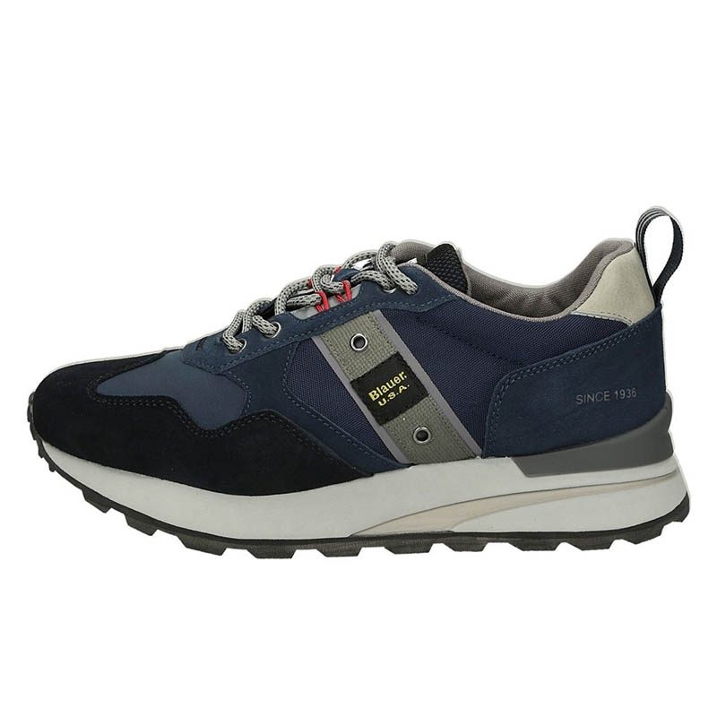 Sneaker Uomo BLAUER in camoscio e tessuto - F2MARS01/COR NAVY