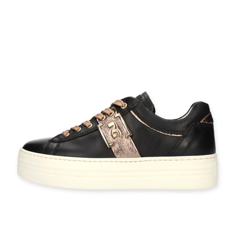 Sneaker Donna NERO GIARDINI in pelle - I205300D/100 NERO
