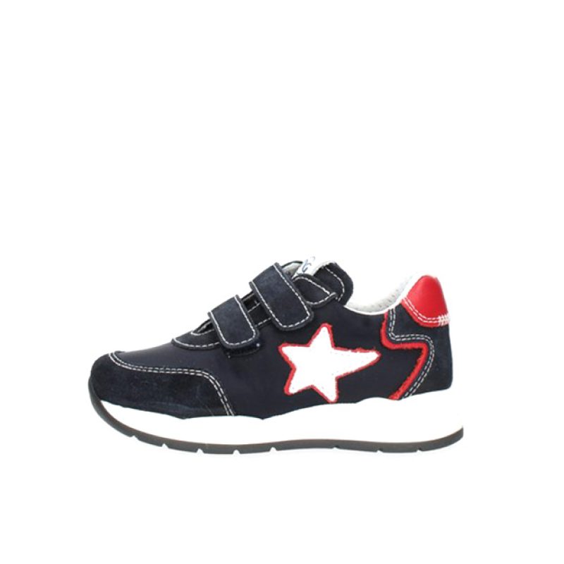 Sneaker Bambino NERO GIARDINI KIDS in camoscio e tessuto tecnico - E228660M/207 BLU
