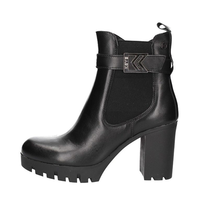 Tronchetto Donna KEYS in pelle - K-7323 BLACK