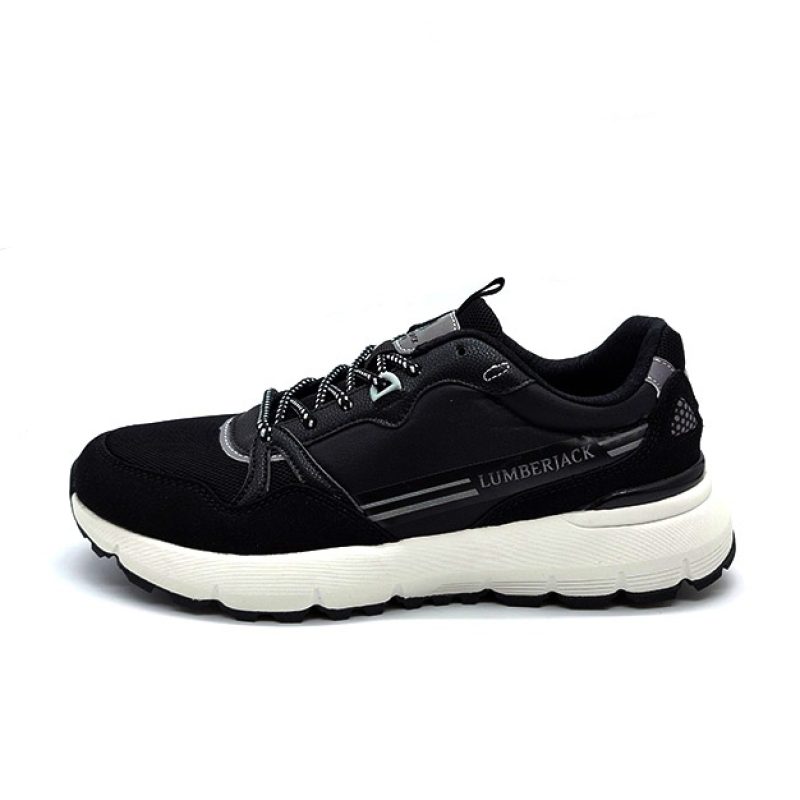 Sneaker Uomo Lumberjack in tessuto tecnico e camoscio - BENNY SMC5611-001 BLACK