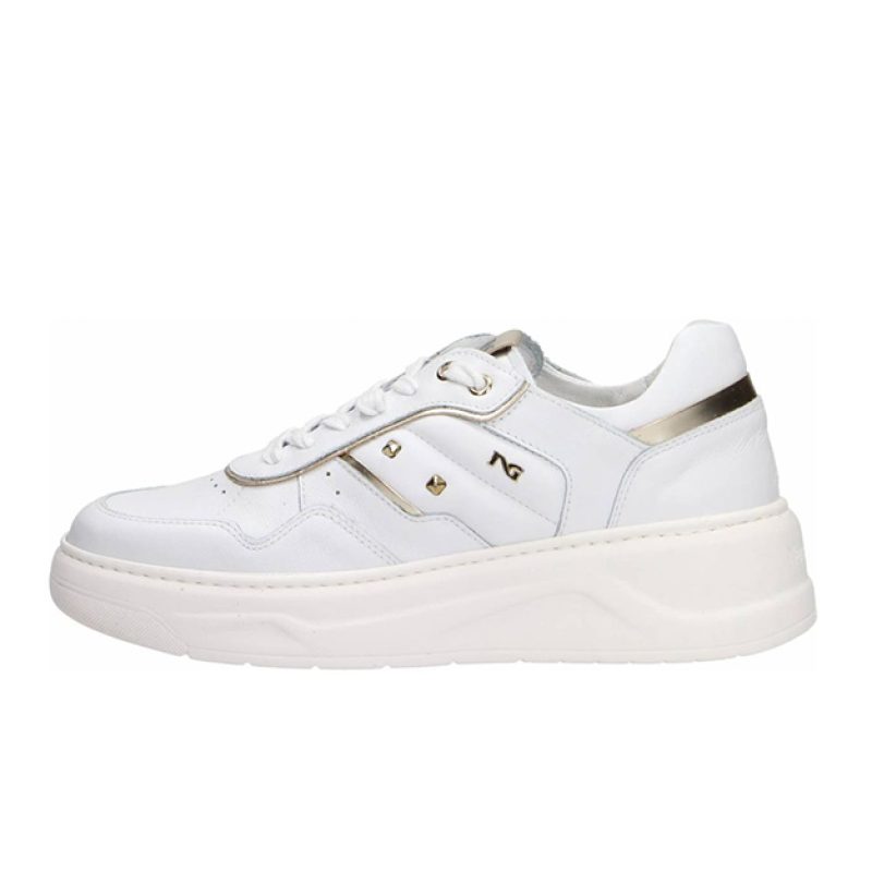 Sneaker Donna NERO GIARDINI in pelle - I205380D/707 BIANCO