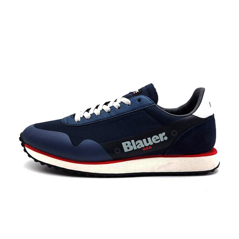 Sneaker Uomo BLAUER in pelle e tessuto - F2DELTA01/BAL NAVY