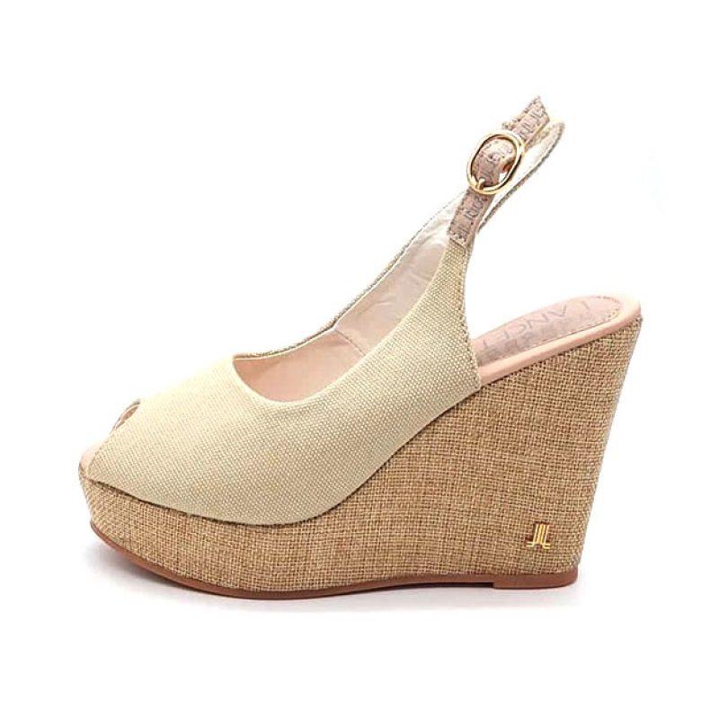 Sandalo Donna LANCETTI in tessuto - LT210SD SAND