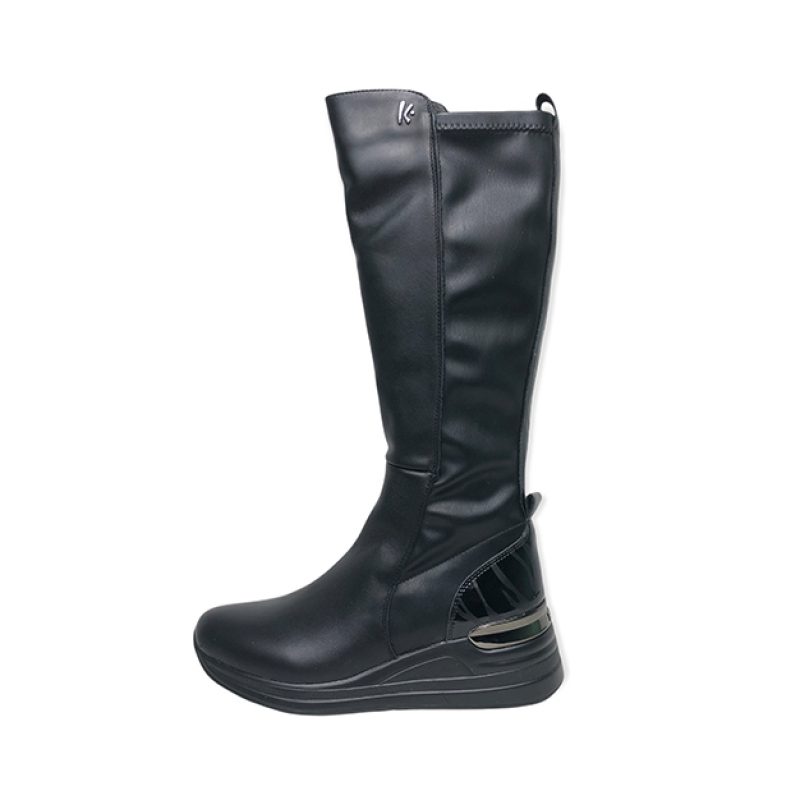 Stivale Donna KEYS in pelle ed ecopelle - K-5516 BLACK