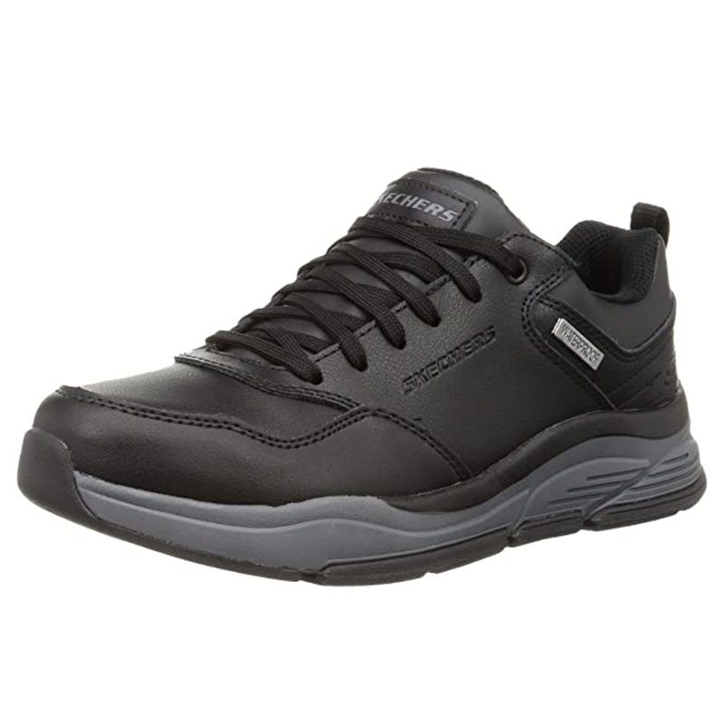 Sneaker Uomo SKECHERS in pelle - 210021/BKGY BLACK/GREY