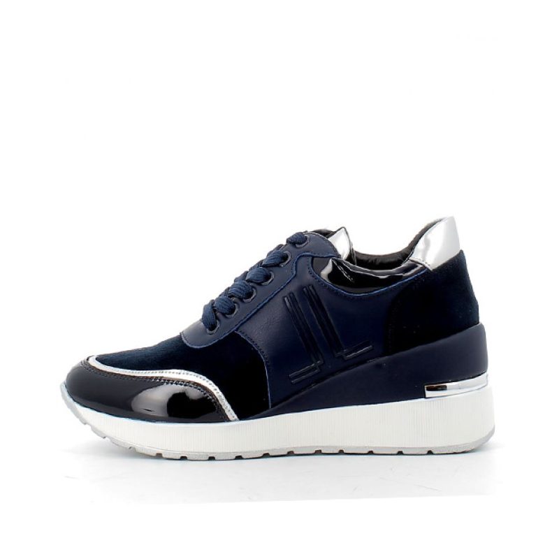 Sneaker Donna in pelle e tessuto
