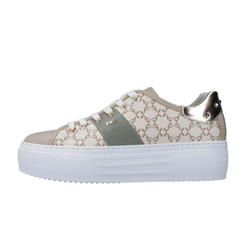 Sneaker Donna NERO GIARDINI in pelle - E306531D/710 MILK