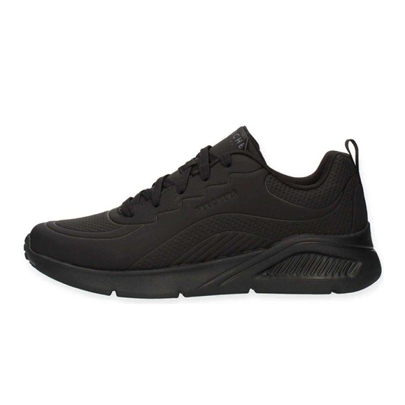 Sneaker Uomo SKECHERS in pelle - 183120/BBK BLACK