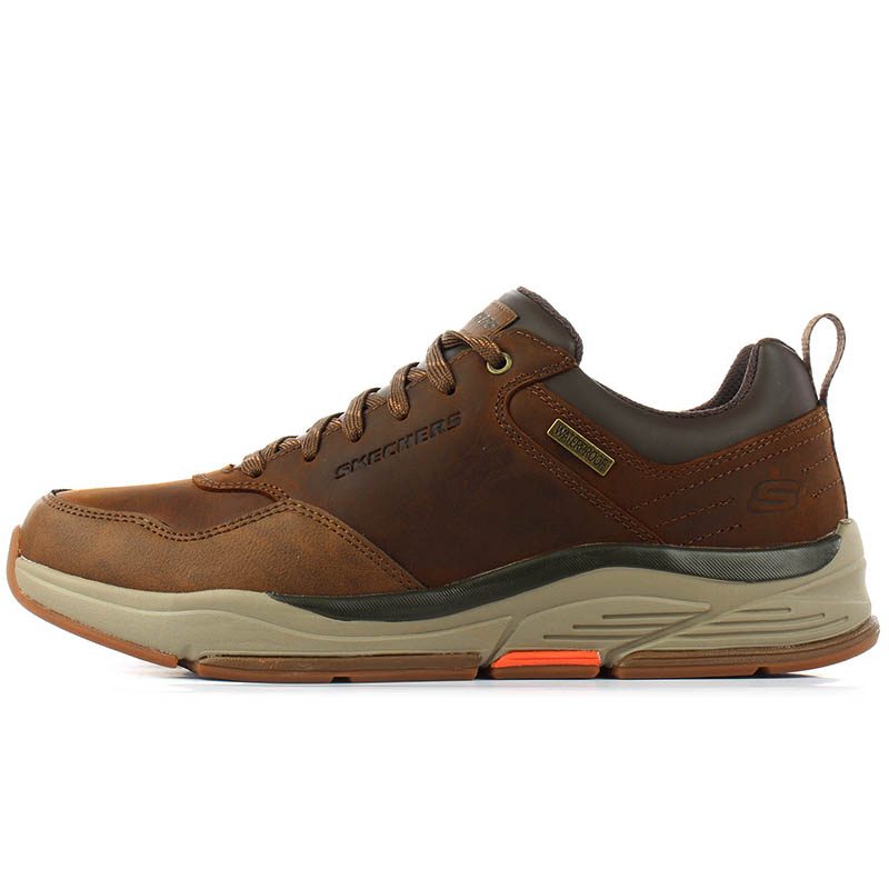 Sneaker Uomo SKECHERS in pelle - 210021/CDB DARK BROWN