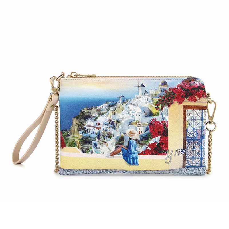 Pochette small Donna Y NOT in goffrato - YES-384S5 GREEK SUMMER