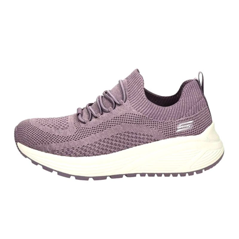 Sneaker Donna SKECHERS in tessuto knit Stretch Fit® mélange - 117256/MVE MAUVE
