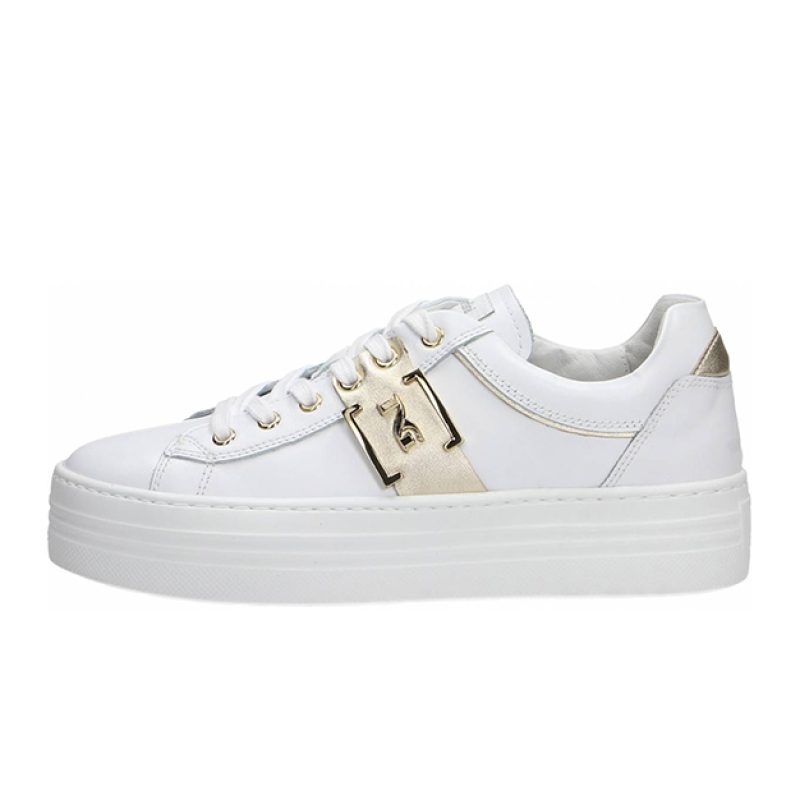 Sneaker Donna NERO GIARDINI in pelle - E306523D/707 BIANCO