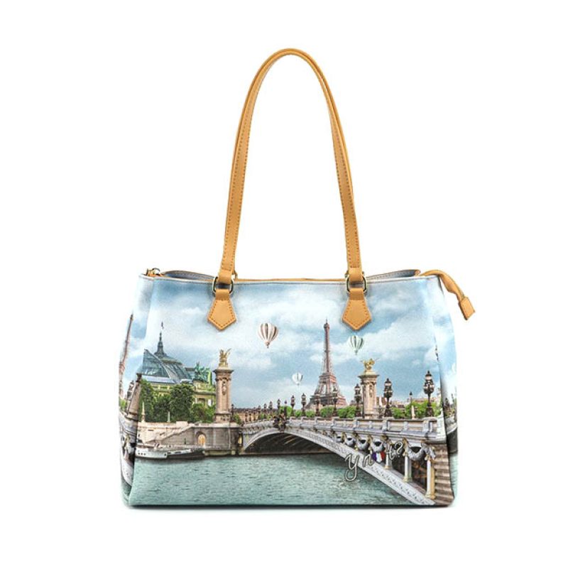 Shopping a spalla Donna YNOT? in goffrato - YES-594S2 PARIS BRIDGE