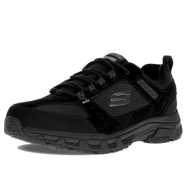 Sneaker Uomo SKECHERS in pelle e camoscio - 51893/BBK BLACK