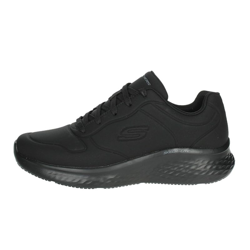 Sneaker Uomo SKECHERS in pelle Vegan - 232499/BBK BLACK