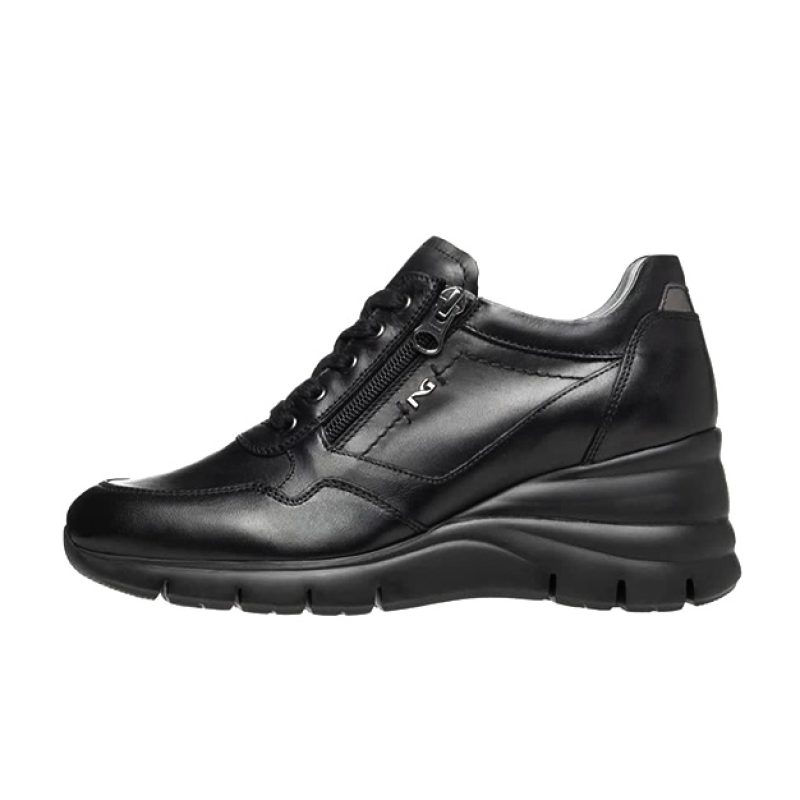 Sneaker Donna NERO GIARDINI in pelle - I205150D/100 NERO