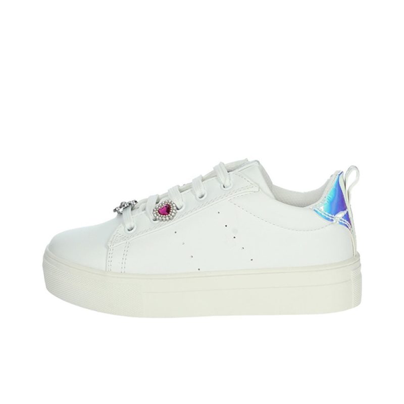 Sneaker Bambina ASSO in ecopelle - AG-13021 WHITE