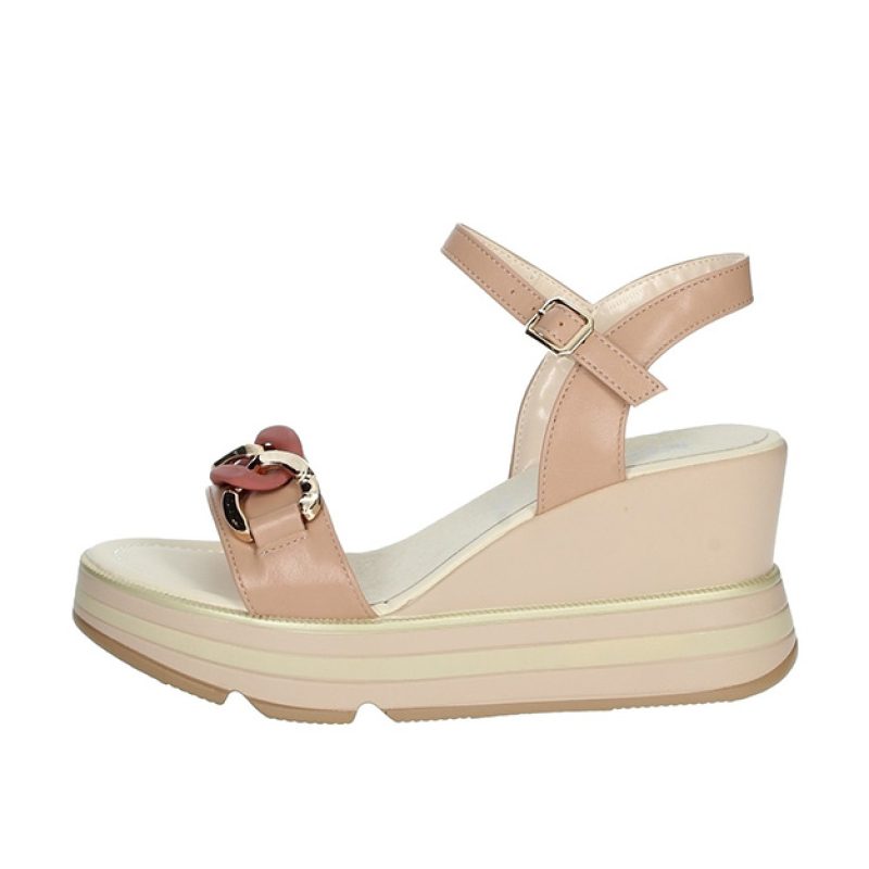 Sandalo Donna KEYS in pelle ed ecopelle - K-6510 CAMEL