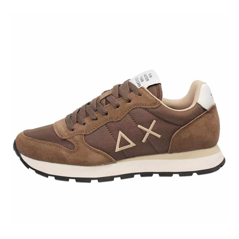 Sneaker Uomo SUN68 in tessuto e camoscio - TOM SOLID Z35101 MARRONE