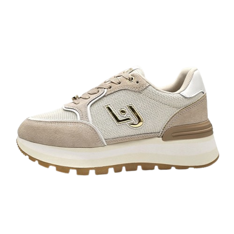 Sneaker Donna LIU JO AMAZING 25 in tessuto mesh e camoscio - BA4005 PX380 SAND
