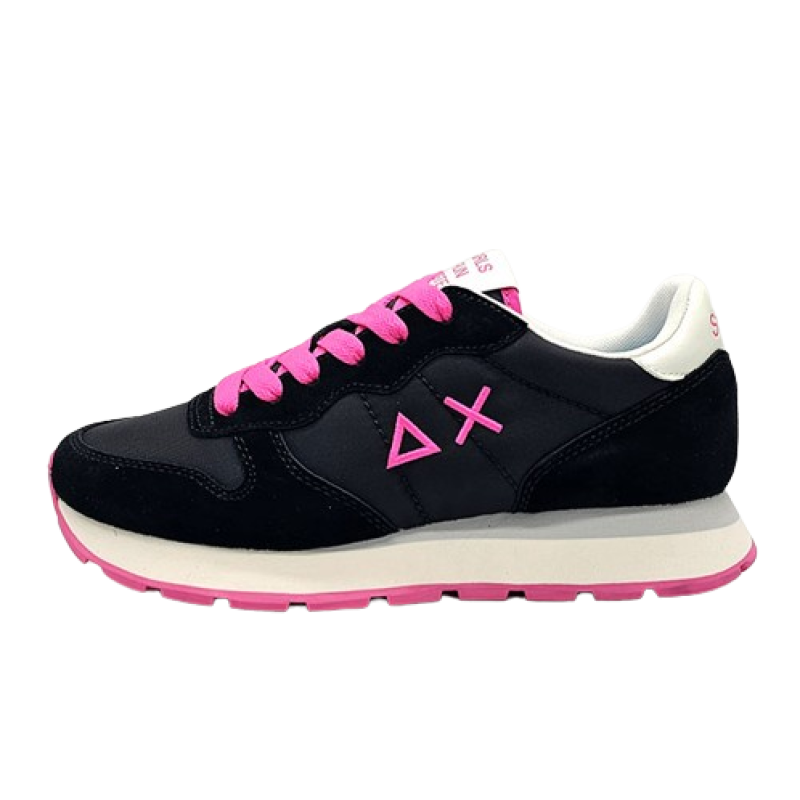 Sneaker Donna SUN68 in tessuto e camoscio - ALLY SOLID NYLON Z34201 NERO