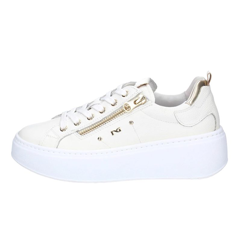 Sneaker Donna NERO GIARDINI in pelle - E306541D707 BIANCO