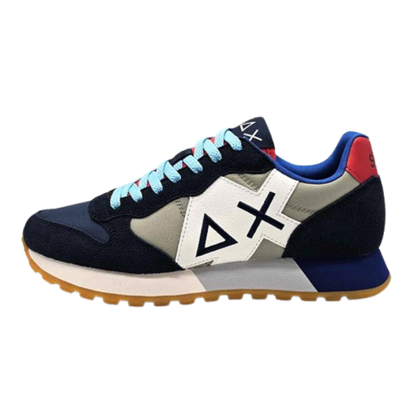 Sneaker Uomo SUN68 in tessuto e camoscio - JAKI BICOLOR Z34112 NAVY BLUEGRIGIOCHIARO