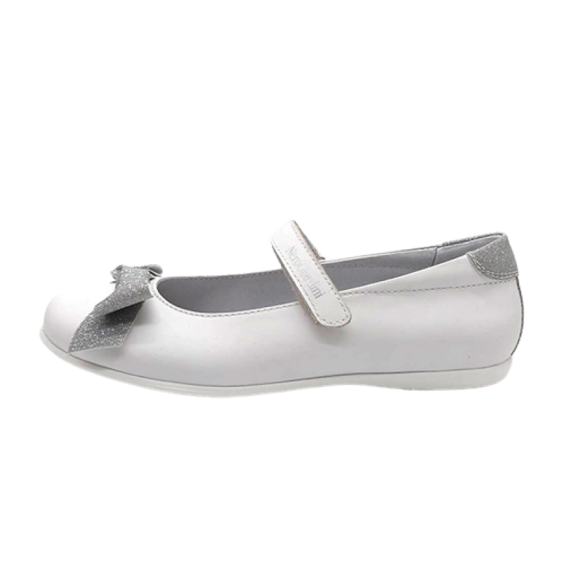 Ballerina Bambina NERO GIARDINI TEENS in pelle - E332620F/707 BIANCO