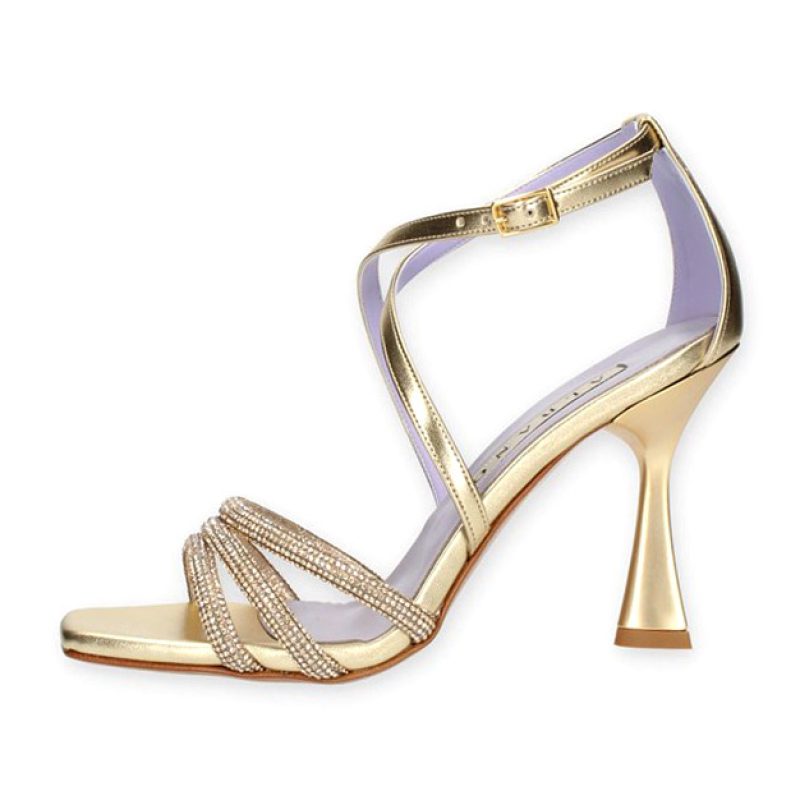 Sandalo Donna ALBANO in pelle laminata - 3216 METALLIZZATO PLATINO