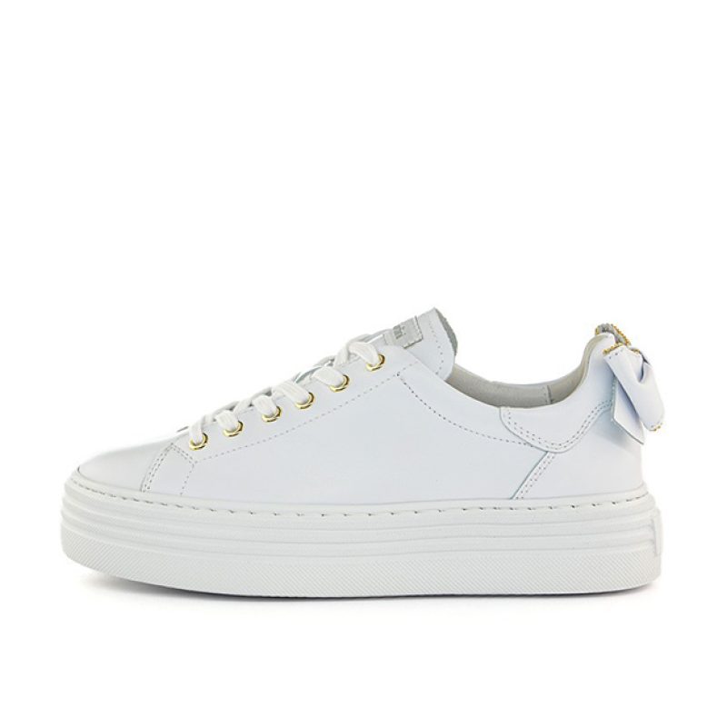 Sneaker Donna NERO GIARDINI in pelle - E218130D/707 BIANCO