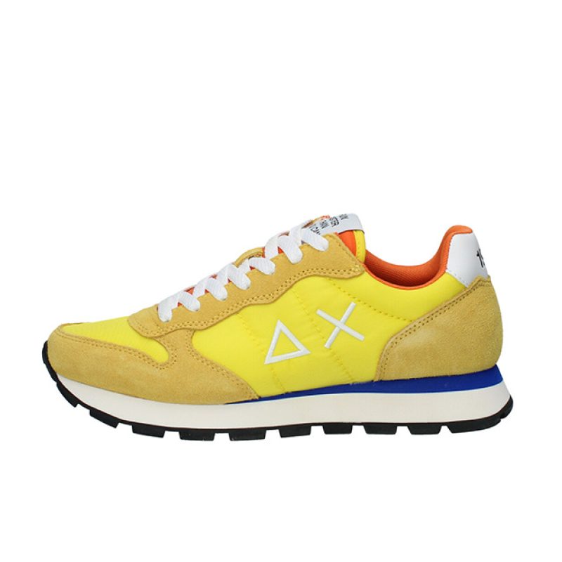 Sneaker Uomo SUN68 in tessuto e pelle scamosciata - TOM SOLID NYLON Z32101 GIALLO