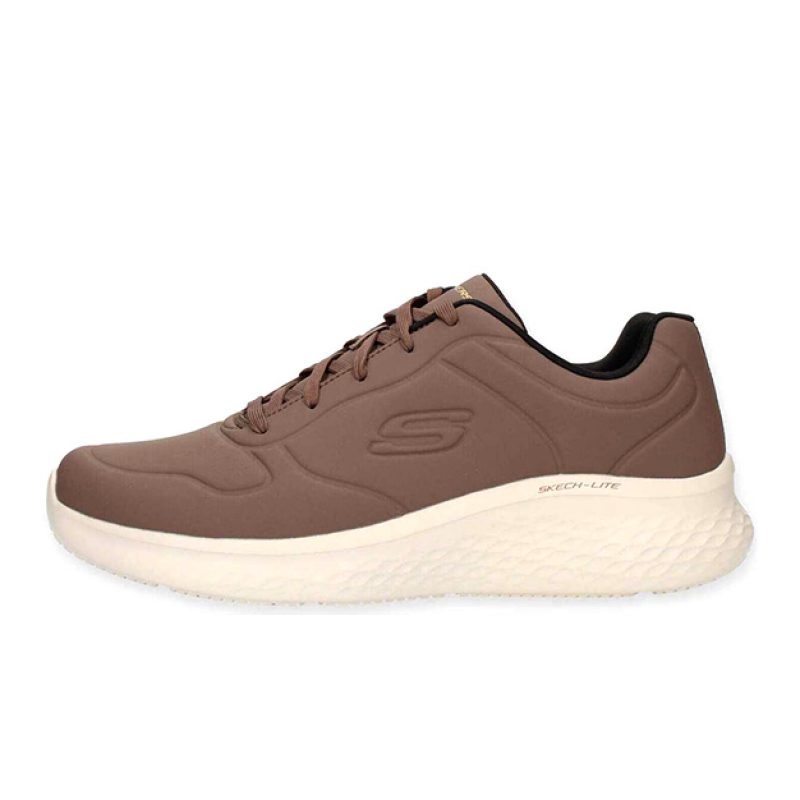 Sneaker Uomo SKECHERS in pelle Vegan - 232499BRN BROWN