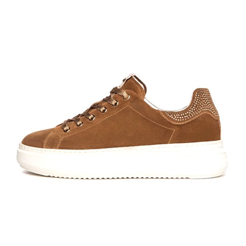 Sneaker Donna NERO GIARDINI in camoscio - I205371D/3339 MALTO