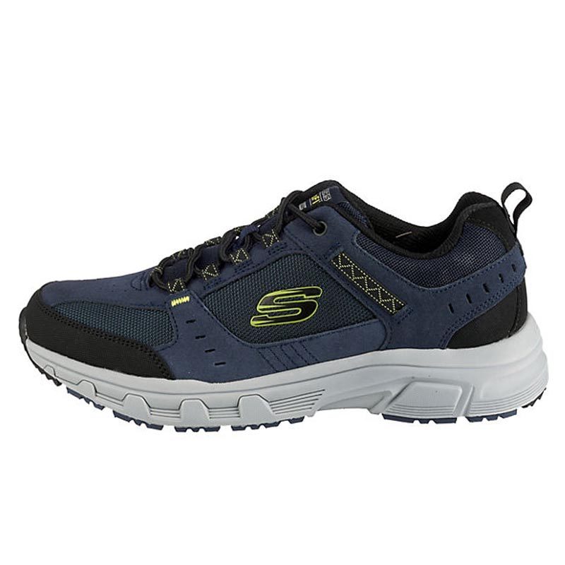 Sneaker Uomo SKECHERS in pelle e camoscio - 51893/NVLM NAVY/LIME