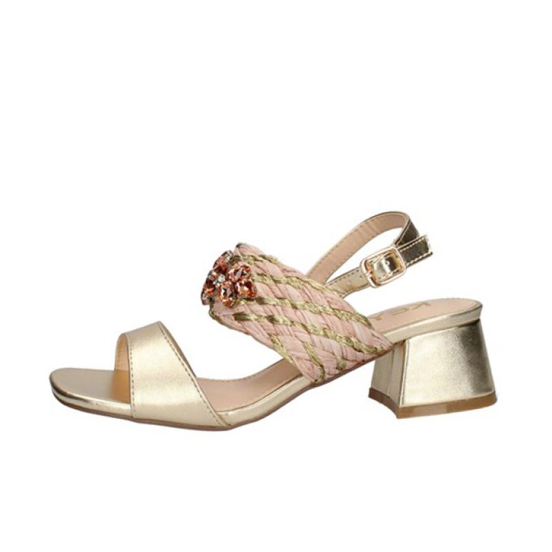 Sandalo Donna KEYS in pelle ed ecopelle - K-6400 GOLD