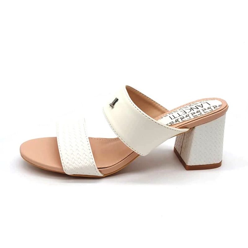Sandalo Donna LANCETTI in ecopelle - LT402SD WHITE