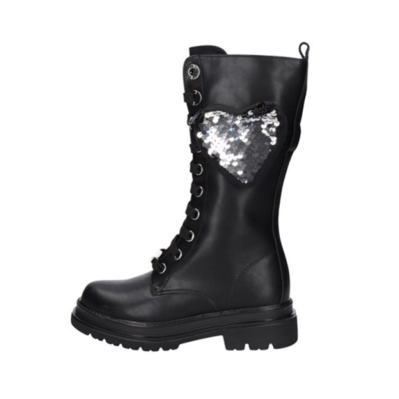 Stivale allacciato Bambina ASSO - AG-12666 BLACK