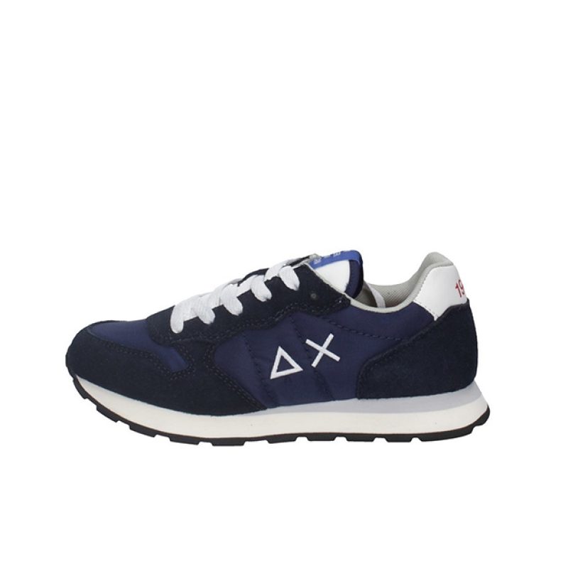 Sneaker Bambino SUN68 TOM SOLID in tessuto e camoscio - Z32301 NAVY BLU