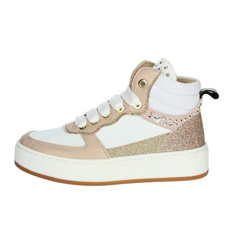 Sneaker alta Bambina ASSO in ecopelle - AG-15562 PINKWHITE