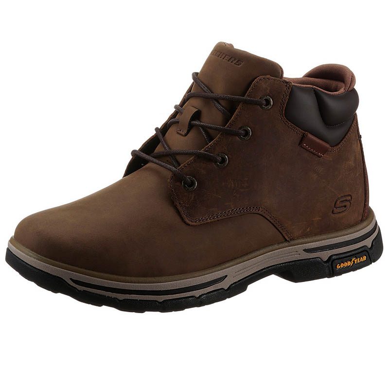 Sneaker alta Uomo SKECHERS in pelle - 204394/COC COCOA