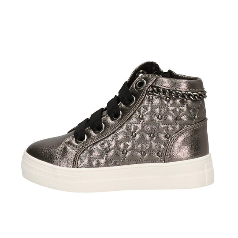 Sneaker Alta Bambina ASSO in ecopelle - AG-12613 CANNA DI FUCILE