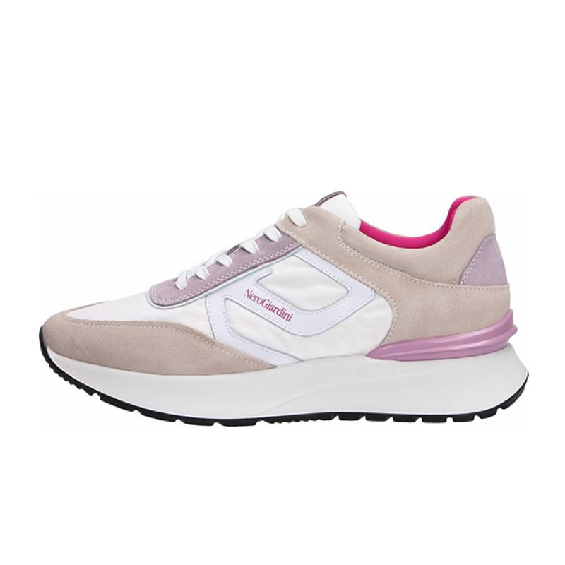 Sneaker Donna NERO GIARDINI in tessuto e camoscio - E306443D/677 FEMME