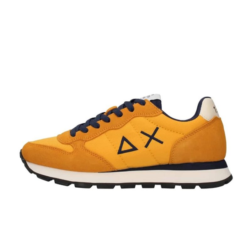 Sneaker Uomo SUN68 in tessuto e camoscio - TOM SOLID NYLON Z42101 GIALLO